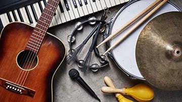 Variety of musical instruments